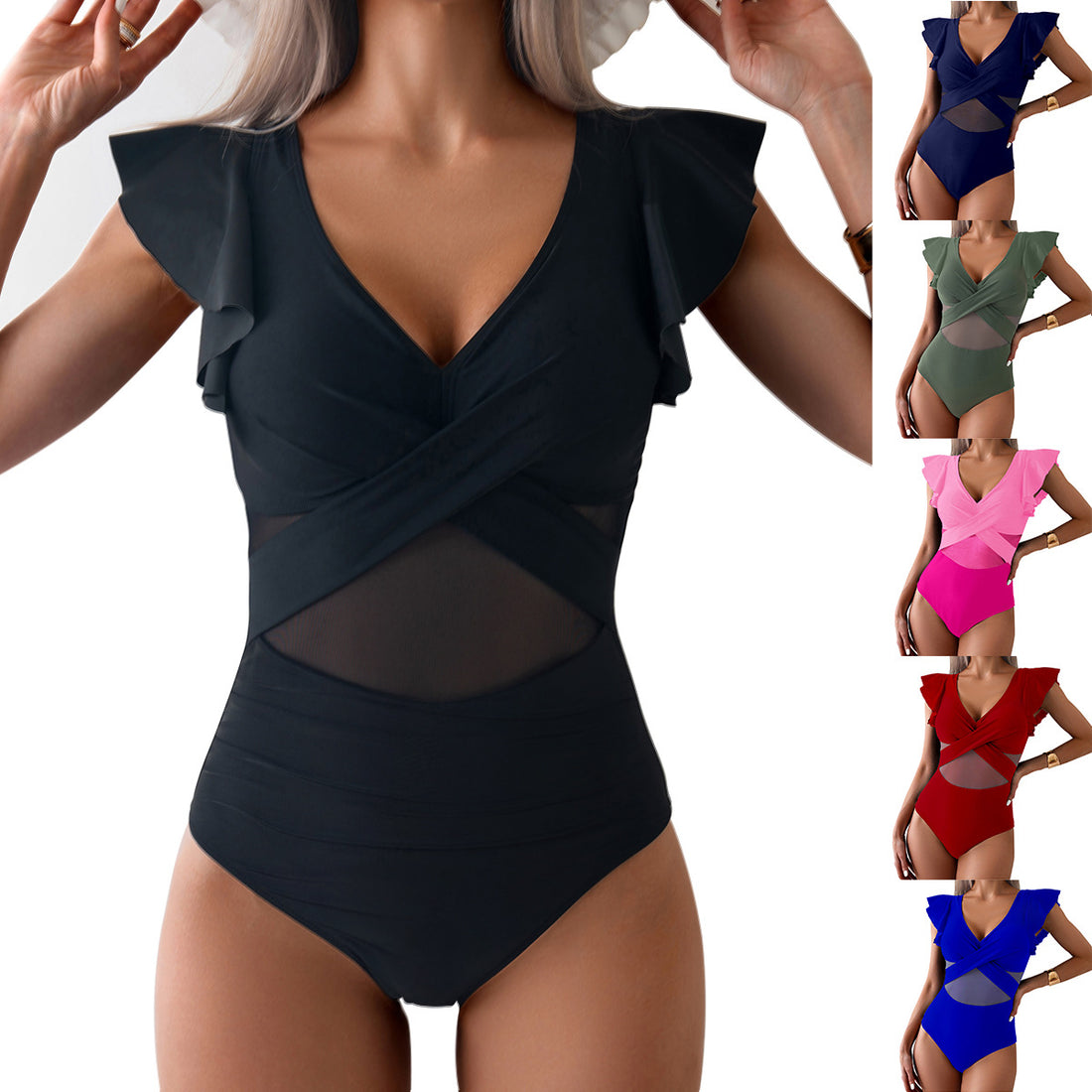 Anissa - Flattering V-Neck Swimsuit