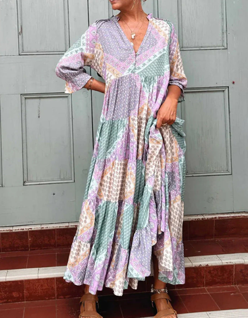 Florentina - Elegant Printed Dress