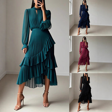 Hazel - Pleated Elegant Dress