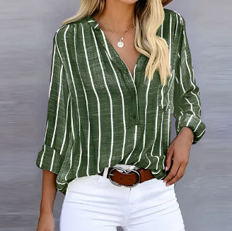 Lavendria - Striped Casual Blouse