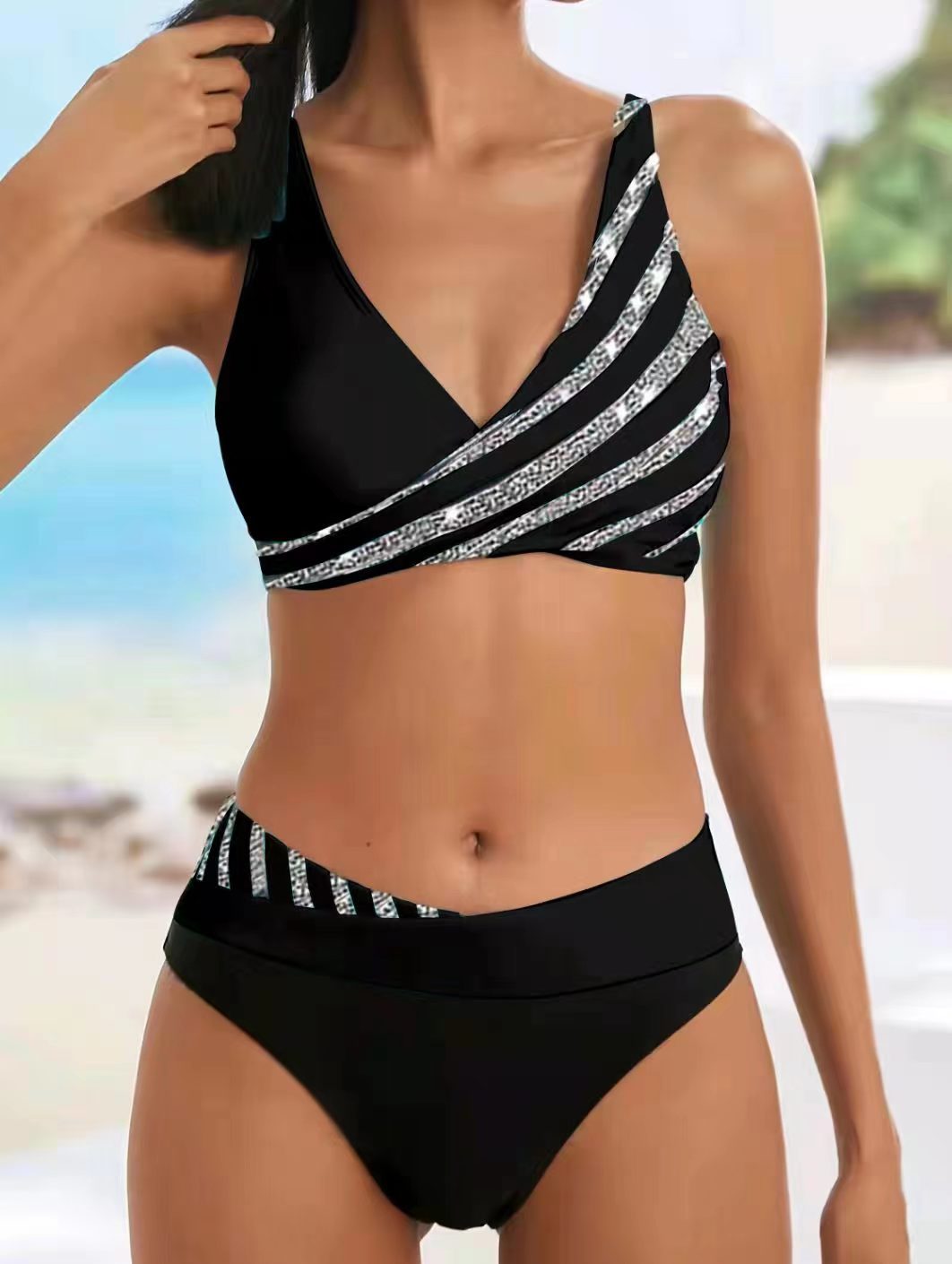 Deniella - Vibrant Striped Bikini Set