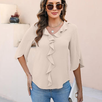 Zoe - Ruffle Elegance Top