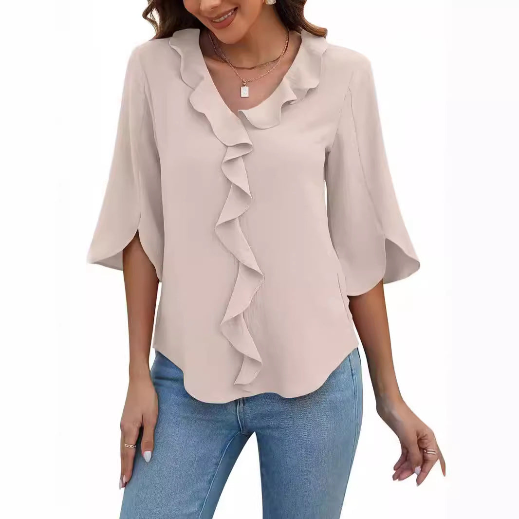 Zoe - Ruffle Elegance Top